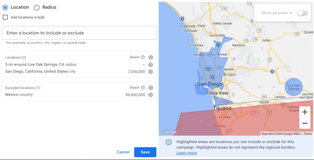 Location Targeting